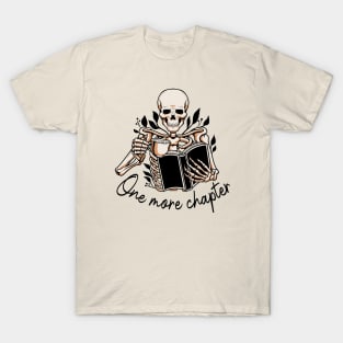 One More Chapter Skeleton Book Lover T-Shirt